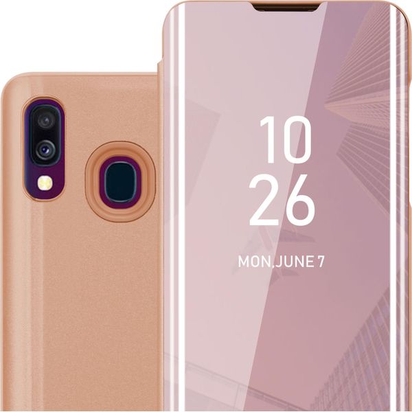 Cadorabo Custodia Per Telefono Cellulare Per Samsung Galaxy A40 In Rosa Cover Backcover Protettiva Custodia A Libro-image