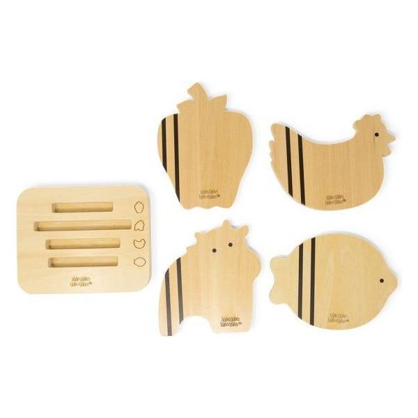 Set Di Quattro Taglieri In Legno Per Bambini Di Astrup - Set Di Taglieri-image