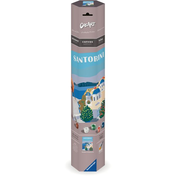 Ravensburger Creart - Pittura Con I Numeri 23906 - Santorini Colorata - Da 12 Anni - Pittura Su Tela 23906-image