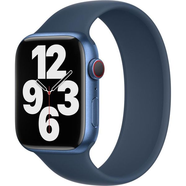 Apple Silicone Solo Loop Per Watch | 44/45/46/49 Mm - Taglia 6 - Blu Abisso-image