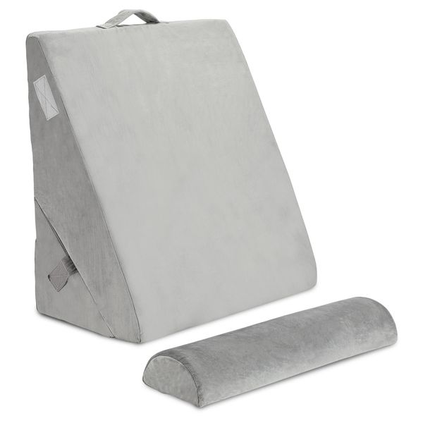Clanmacy Cuscino A Cuneo Per Lettura Set Di Cuscini In Schiuma, Cuscino A Cuneo Per Letto Cuscino Di Supporto Per La Schiena, Cuscino Di Supporto Regolabile Per Collo Schiena, Gambe-image