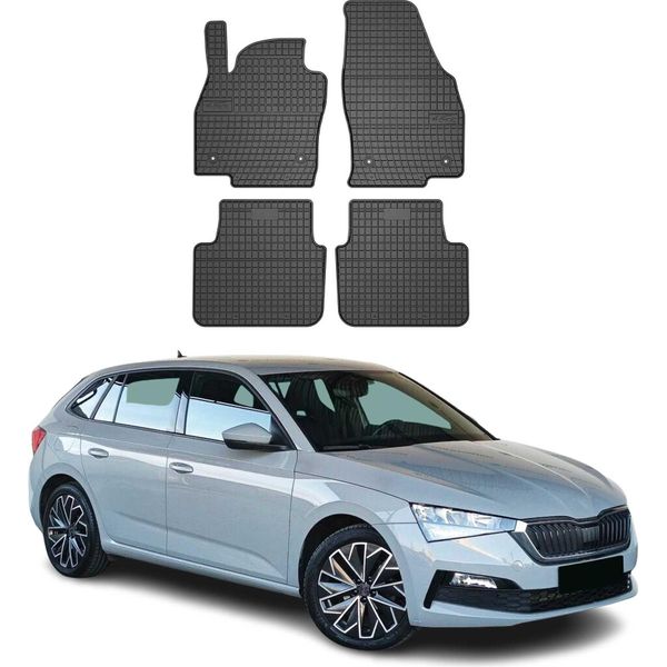 2019-2025 Skoda Scala Tappetini In Gomma Nero 4 Pz-image