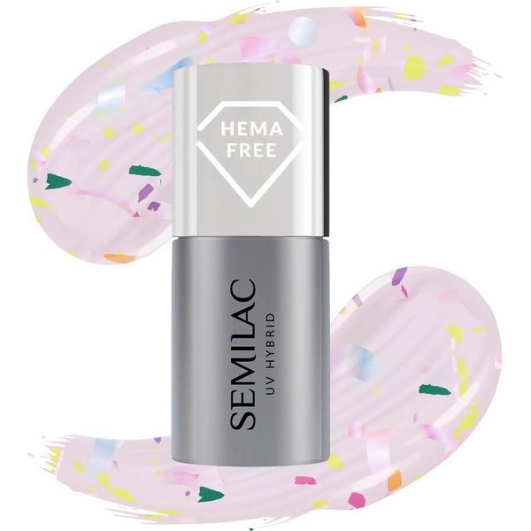 Semilac Top Per Smalti Ibridi No Wipe Matte - Violet Galaxy (Senza Hema) 7Ml-image