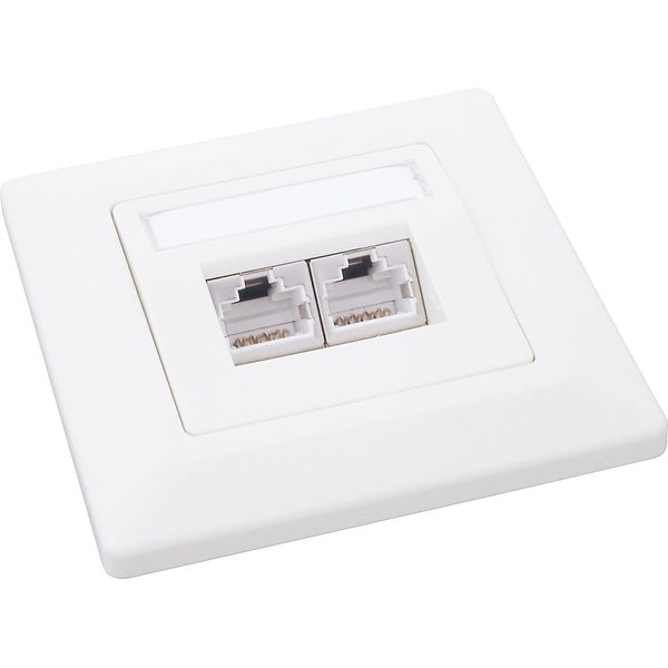 Presa Solarix SX9-2-5E-STP-WH CAT5E Stp 2 X RJ45 Da Incasso Bianco-image
