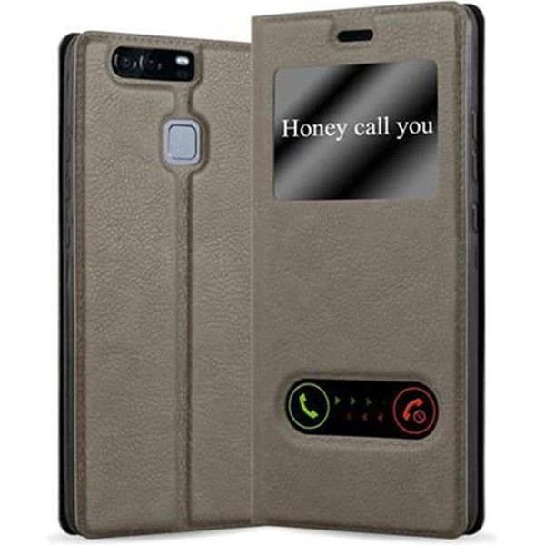 Cadorabo Custodia Protettiva Per Huawei P9 Cover In Marrone Custodia Del Telefono Cellulare Custodia A Libro Custodia Cover-image