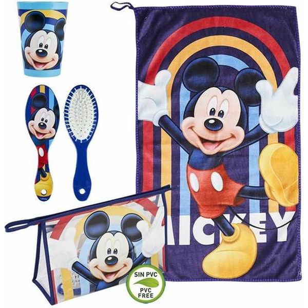 Set Da Toilette Da Viaggio Per Bambini Mickey Mouse Blu (23 X 16 X 7 Cm) (4 Pezzi)-image