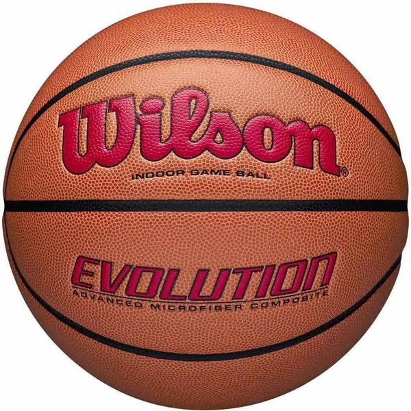 Pallone Da Gioco Wilson Evolution 295 Indoor WTB0595XB705, Palloni Da Basket, Unisex, Arancione, Misura: 7-image