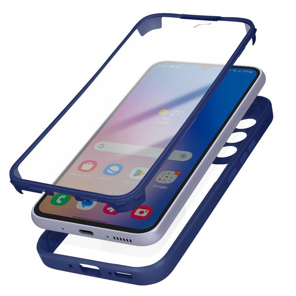 Avizar, Custodia A 360° Galaxy A34 5G Resistente Agli Urti, Protezione Completa, Blu-image