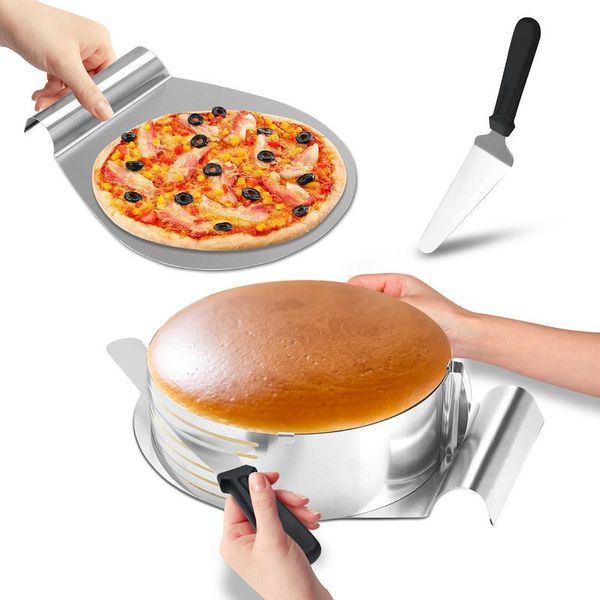 Yakimz Set Per Torte Base Di Taglio Ø23 / 30 Cm, Set Per Torte Con Coltello Per Torte E Base Di Sollevamento Per Torte 4 Pz-image