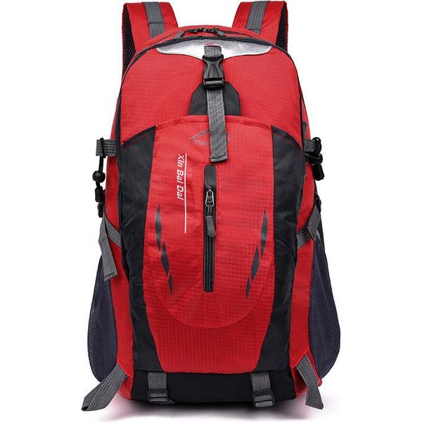 Zaino Di Grande Capacità Sport Viaggio Escursioni Lavoro Tempo Libero Scuola Zaino Signore Uomini, Rosso-image