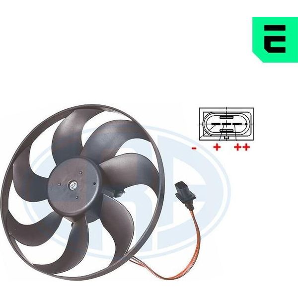 Era 352050 Ventola Raffreddamento Motore Ventola Radiatore Per Vw Golf Iv Hatchback (1J1) Radiatore Acqua Ø345Mm-image