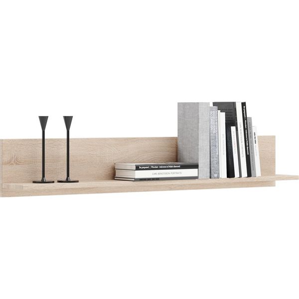 Mensola A Muro Shelf, Mensola A Muro Di Dimensioni: 100 X 18 X 16 Cm, Mensola Sospesa Di Colore: Sonoma-image