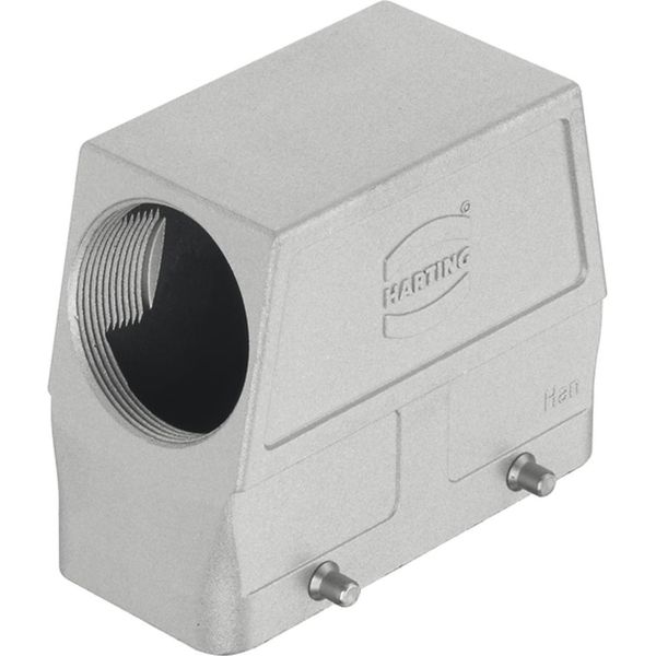 19628160528 Harting Han 16B Custodia Per Passacavi Emc / High Temp Alta, 1Xm40 Uscita Laterale Per Cavi, Per 2 Staffe (Su-image