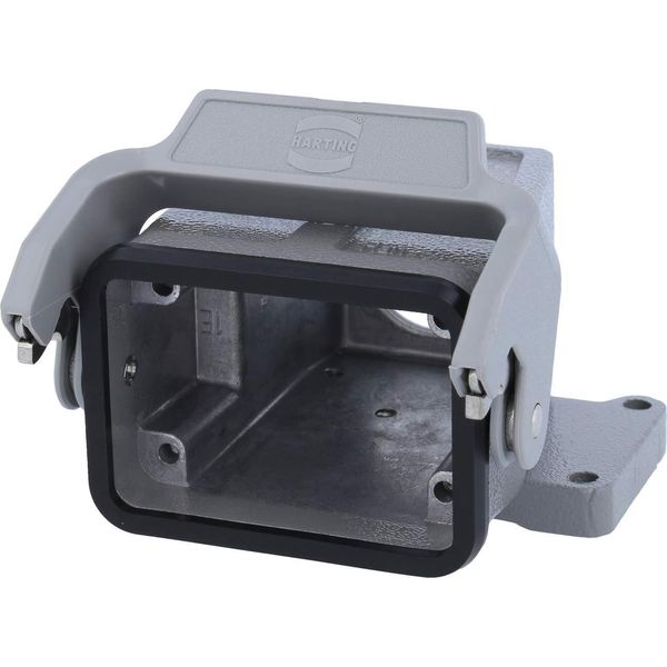 19300060716 Harting Han 6B Custodia Per Giunto Alto, 1Xm25 Uscita Cavo Dritto, Con 1 Staffa Longitudinale M25 Attacco A Vite-image