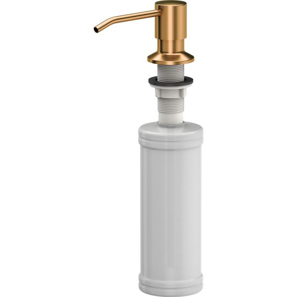 Quadron Dispenser Per Sapone In Pvd-Rame 350Ml Dispenser Per Liquido Per Piatti, Dispenser Per Sapone Ricaricabile In Metallo, Dispenser Adatto Alla Cucina, Sapone Per Le Mani-image