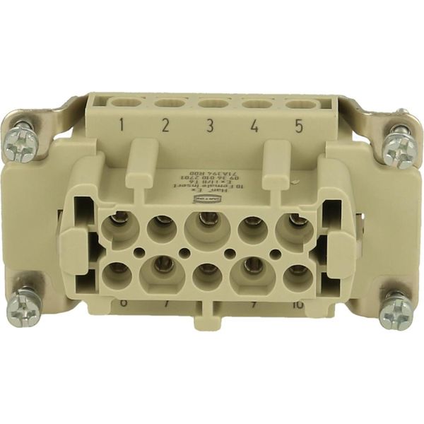 09360102701 Harting Han 10Ex Inserto Per Presa (F) A Vite, 10 Pin+Pe 90V, 16A - 1 Pezzo-image