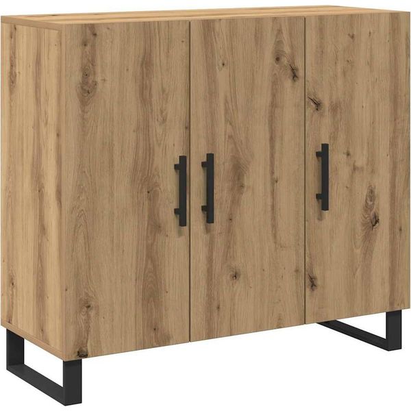 Syfax™ Credenza Rovere Artigianale 90 X 34 X 80 Cm Legno Multistrato-image