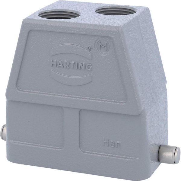 19300100495 Harting Han 10B Gommino Alto, Uscita Cavo Diritto 2Xm20, Per 1 Staffa (Sulla Parte Inferiore) Pressacavo M20-image