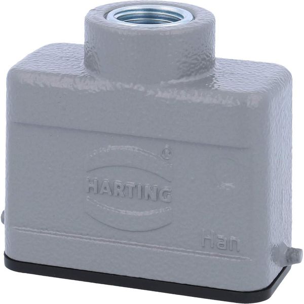 05200101461 Harting Han 10A Gommino Basso, Uscita Cavo Diritto 1Xm16, Per 1 Staffa (Sulla Parte Inferiore) Collegamento A Vite-image