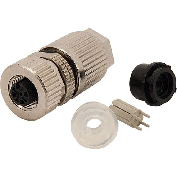 21038122405 Connettore Harting M12 Per Sensori Connettore Femmina Diritto A Crimpare, Uscita Cavo A 4 Pin Diritto,-image