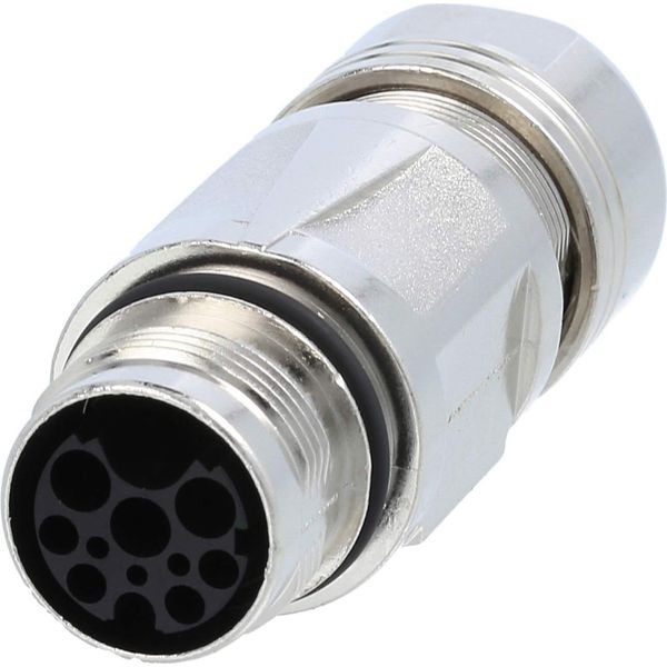 Connettore Femmina M17 Connessione A Crimpare Con Pin Dritto, Numero Di Poli 3+5+PE Uscita Cavo Dritto, Campo Di Serraggio 8,0Mm - 10,0Mm-image
