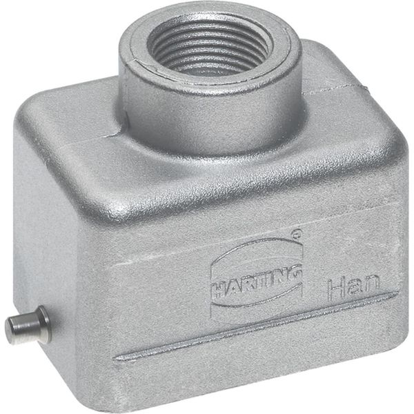 19628061440 Harting Han 6B Emc / High Temp Grommet Housing Low, 1Xm20 Uscita Cavo Dritto, Per 1 Staffa (Sulla Parte Inferiore)-image