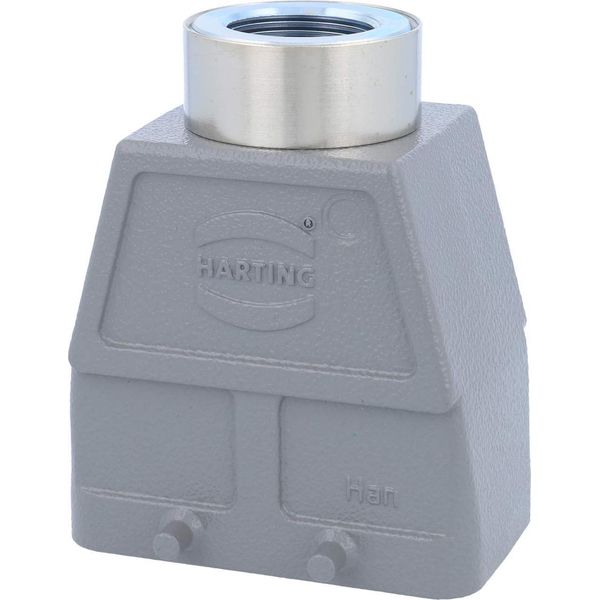 05300100462 Harting Han 10B Gommino Alto, Uscita Cavo Diritto 1Xm25, Per 2 Staffe (Sulla Parte Inferiore) Pressacavo M25-image