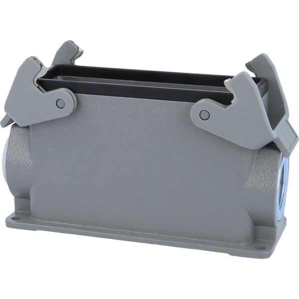 05300240263 Harting Han 24B Custodia A Base Alta, 1 Uscita Cavi Laterale M25, Con 2 Traverse M25 A Vite-image