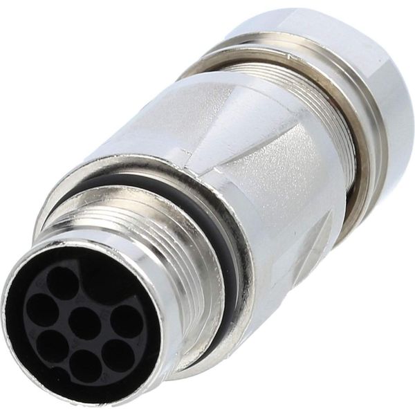Connettore Femmina M17 Connessione A Crimpare A Pin Dritto, Numero Di Poli 7+PE Uscita Cavo Dritto, Campo Di Serraggio 8,0Mm - 10,0Mm --image