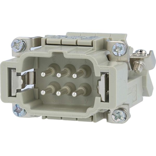 09330064635 Harting Han 6E Distributore Di Connessioni Con Inserto (M) A Vite "Destro"", 6 Poli+Pe 500V, 16A - 1 Pezzo"-image