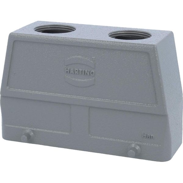 09300240462 Harting Han 24B Gommino Alto, Uscita Cavo Diritto 2Xpg21, Per 2 Staffe (Sulla Parte Inferiore) Collegamento A Vite-image