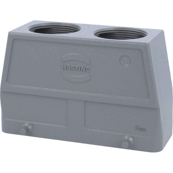 09300240461 Harting Han 24B Gommino Alto, Uscita Cavo Diritto 2Xpg29, Per 2 Staffe (Sulla Parte Inferiore) Collegamento A Vite-image