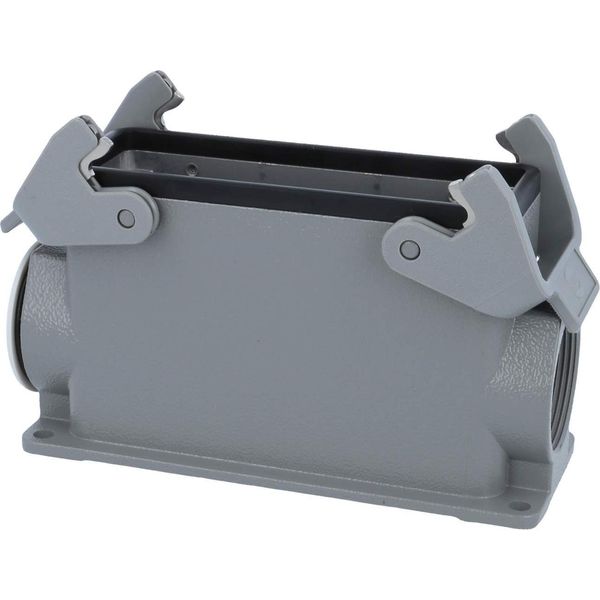 09300240231 Harting Han 24B Custodia A Base Alta, 1X Uscita Cavo Laterale PG29, Con 2 Traverse Pressacavo PG29-image