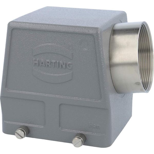 09300320523 Harting Han 32B Gommino Alto, 1Xpg42 Uscita Cavo Laterale, Per 2 Staffe (Sulla Parte Inferiore) Collegamento A Vite-image