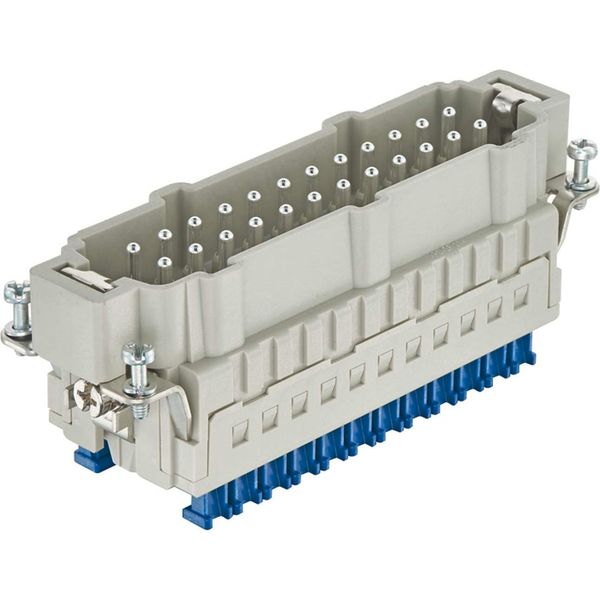 09330242648 Harting Han 24ES Inserto Per Pin A Pressione (M) Collegamento Con Morsetto A Gabbia A Pressione, 24 Pin+Pe 500V, 16A - 1 Pezzo-image