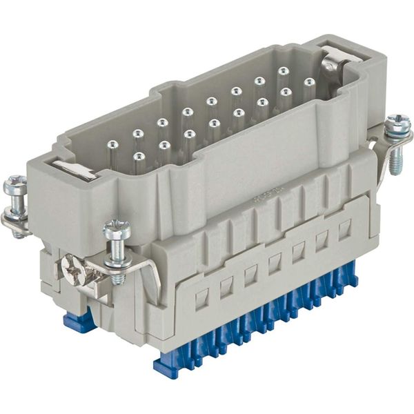 09330162648 Harting Han 16ES Inserto Per Pin A Pressare (M) Collegamento Con Morsetto A Gabbia A Pressare, 16 Pin+Pe 500V, 16A - 1 Pezzo-image