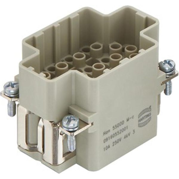 09160552001 Harting Han 55DDD Inserto A Pin (M) Connessione A Crimpare, 55-Pin+Pe 250V, 10A - 1 Pezzo-image