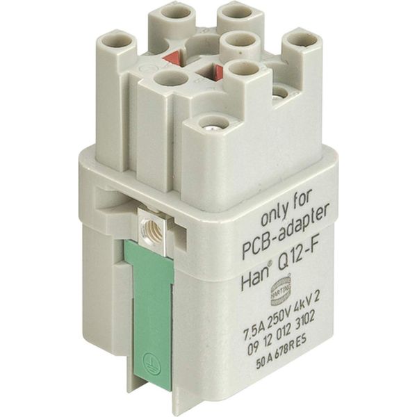 09120123102 Harting Han Q12/0 Inserto Presa (F) Connessione A Crimpare / Quick-Lock (Pe), 12 Pin+Pe 250V, 7,5A - 1 Pezzo-image