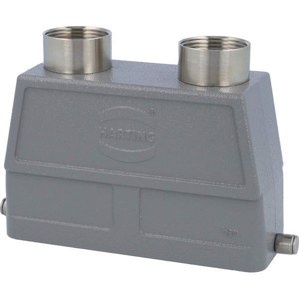 09300240898 Harting Han 24B Gommino Alto, Uscita Cavo Diritto 2Xpg21, Per 1 Staffa (Sulla Parte Inferiore) Collegamento A Vite-image