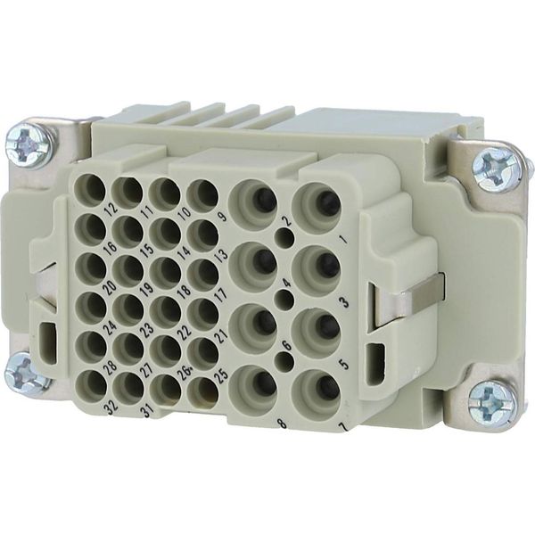 09380323101 Harting Han K8/24 Inserto Per Presa (F) Connessione A Crimpare, 32 Pin 8/24+PE 230V/400V - 160V Contatto Di Controllo,-image