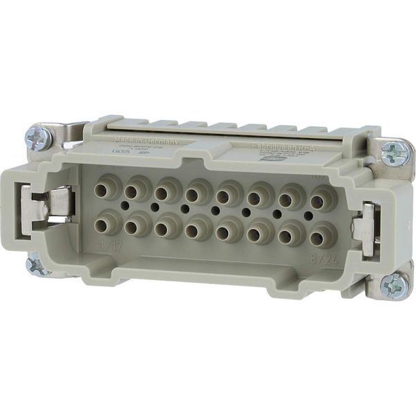 09330162602 Harting Han 16E Inserto A Pin (M) Connessione A Crimpare, 16 Pin+Pe 500V, 16A - 1 Pz-image