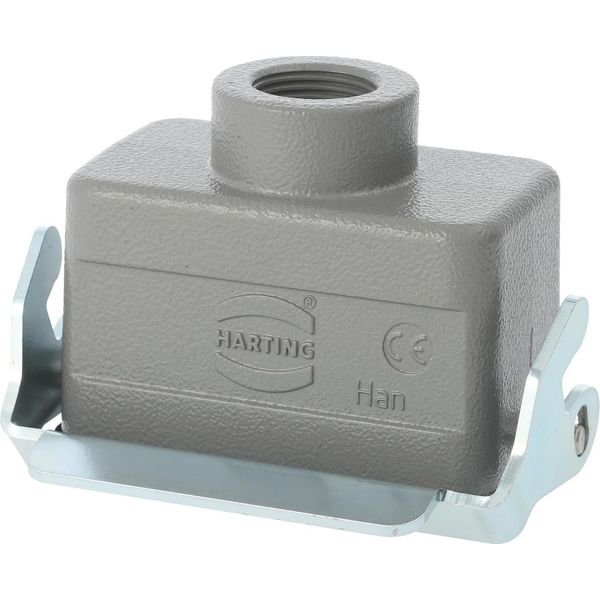 04300101751 Harting Han 10B Custodia Con Attacco Basso, 1X Uscita Cavo Dritto PG16, Con 1 Staffa Longitudinale PG16 Pressacavo-image