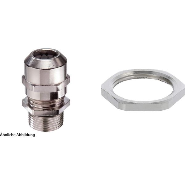 59911829K Wiska Raccordo A Vite Con Controdado M25X1,5 Lungo Incl. O-Ring Ottone (Cuzn) Nichelato Lunghezza Filetto 12,0Mm --image
