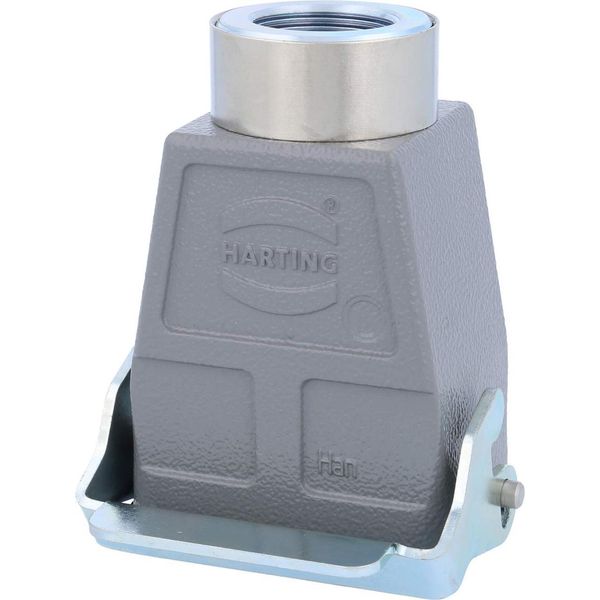 04300060761 Harting Han 6B Custodia Per Giunto Alto, 1Xm25 Uscita Cavo Dritto, Con 1 Staffa Longitudinale M25 Attacco A Vite-image