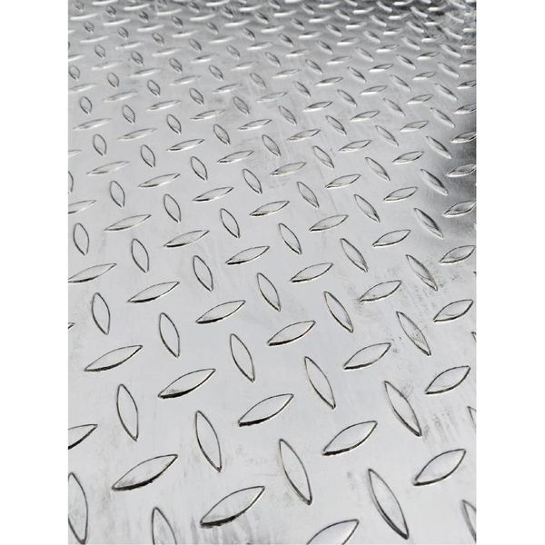 Logistsystem Lastra Strutturata, Goffratura Ondulata | Lastra Metallica A Strappo Grezza In Acciaio S235JR Zincato | Spessore 8 Mm | Lastra Ondulata Tagliata A Misura 25 X 100 Cm (250 X 1000 X 8 Mm)-image