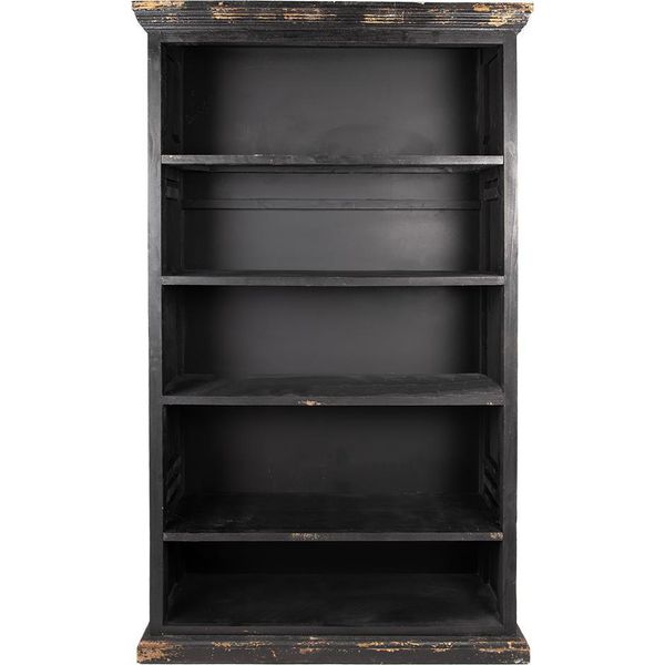 Clayre & Eef Libreria Con Ripiani Regolabili 116X36X195 Cm Legno Nero-image