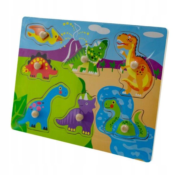 Puzzle In Legno Euro Baby - Dinosauri-image