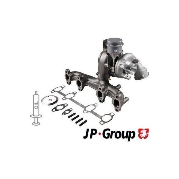 Jp Group 1117404400 - Turbocompressore Oe 03G253019KV Per A3 (8P), Golf V (1K), Touran (1T), Caddy Iii (2C, 2K), Altea (5P), Octavia Ii (1Z), Toledo Iii (5P2), Golf Plus (5M), Passat (3C), Jetta Iii (1K2), Leon (1P1)-image