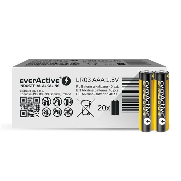 Batterie Alcaline AAA/LR03 Everactive Industrial - 40 Pezzi-image