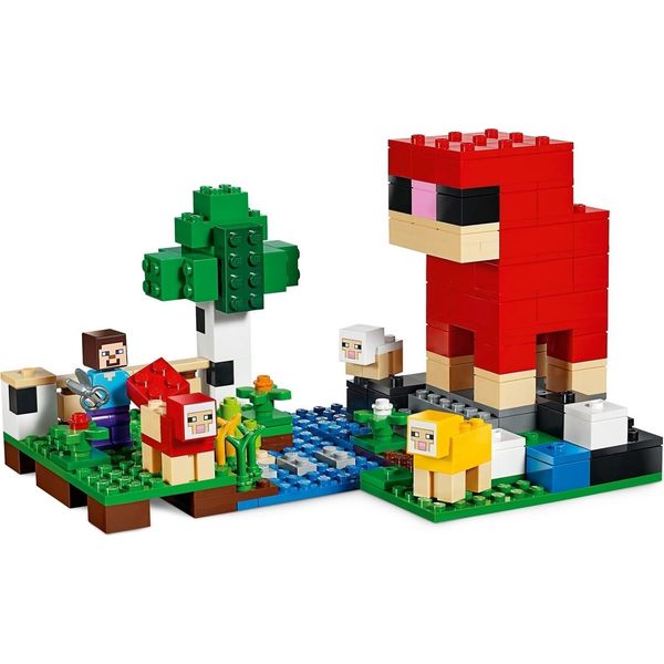 Lego 21153 Minecraft La Fattoria Delle Pecore, Set Da Costruzione Con Steve E Le Figure Delle Pecore-image